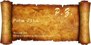 Pehm Zita névjegykártya