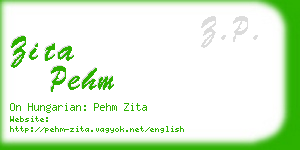 zita pehm business card
